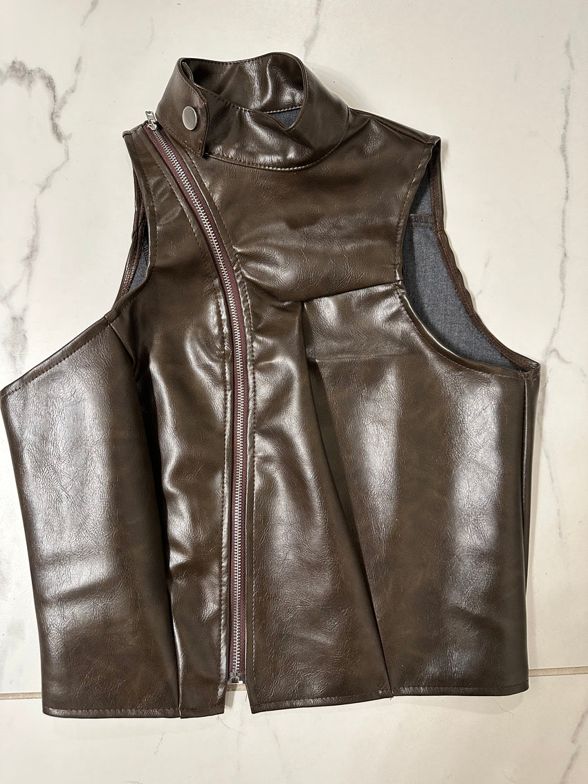 Foxy Leather Vest